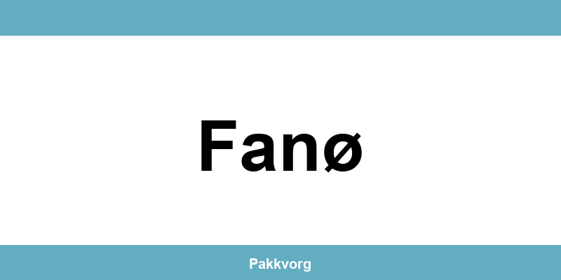 Kontakt GLS pakkeshop i Fanø